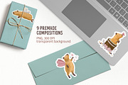 Adorable Capybaras clipart, an Animal Illustration by PenguinArtStudio (Thumbnail 4 of 7)