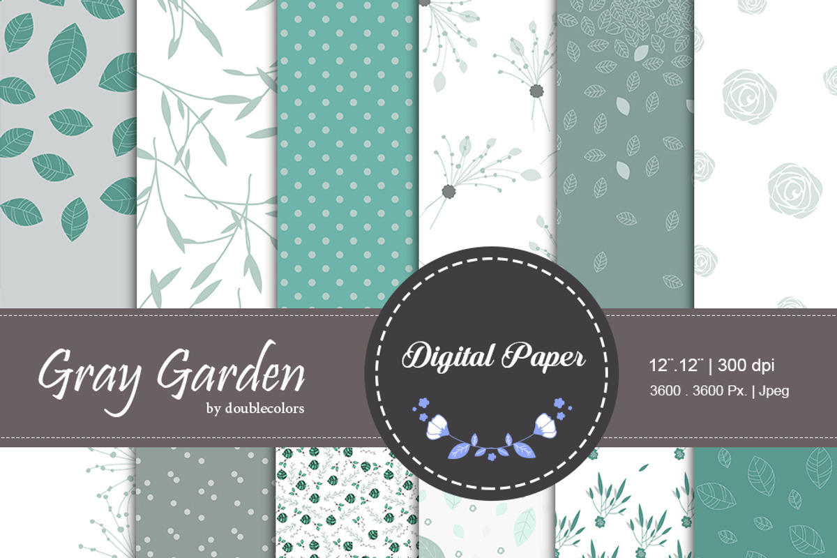 Garden gray | Patterns, a Pattern Graphic by DoubleColors (Photo 1 of 2)