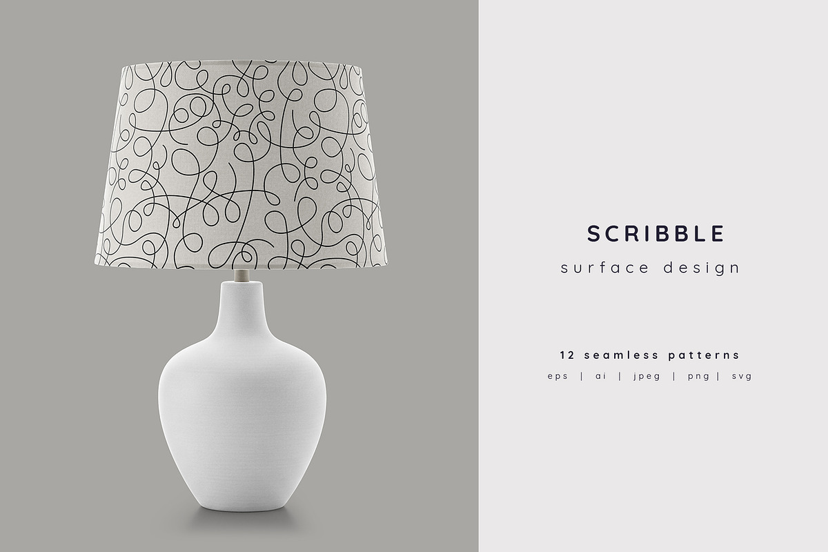 Scribble Seamless Patterns Set, a Pattern Graphic by Curly_Pat (Photo 1 of 6)