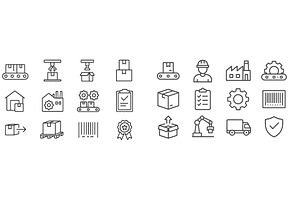 Various icons representing logistics, an Industrial Photo by ZinetroN