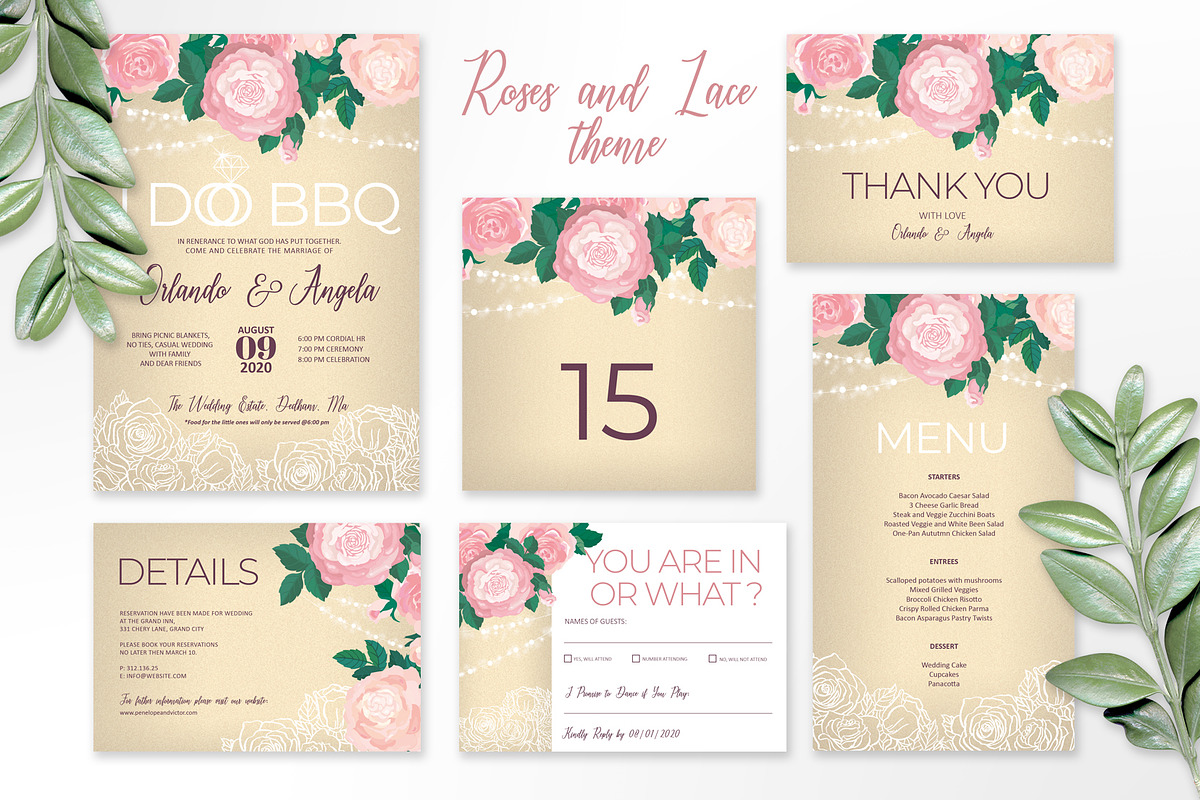 I Do BBQ Wedding Suite, an Invitation Template by HannaSymo (Photo 4 of 8)