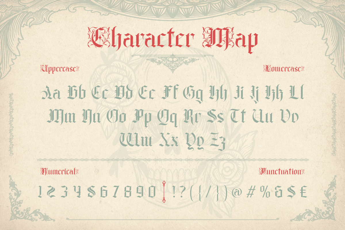 Aghony, a Blackletter Font by Burntilldead (Photo 2 of 12)