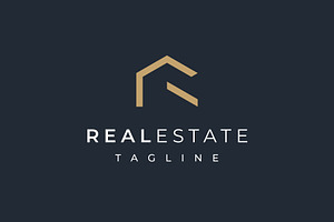 Real Estate - R House Logo Design