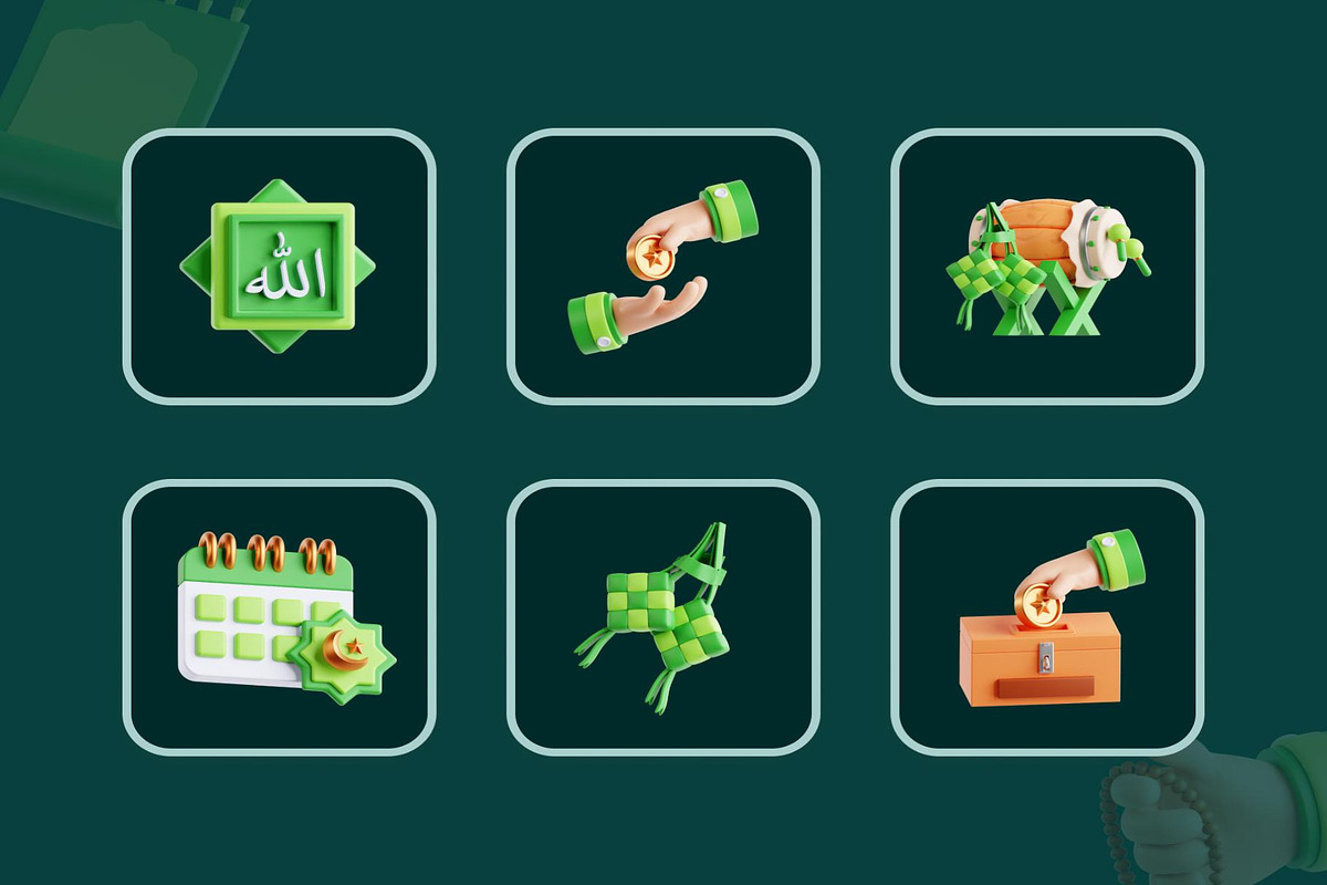 3D Ramadan Icon Set, a Food & Drink 3D Model by Lumina_ui_ux202 (Photo 7 of 8)