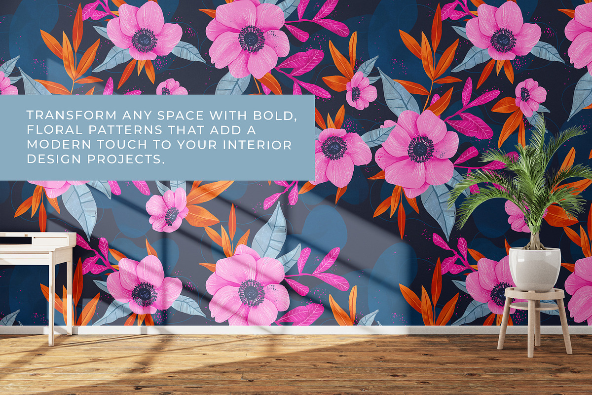 Bold After Dark Blooms Patterns, a Decorative Illustration by Ramona Schratt (Photo 5 of 11)