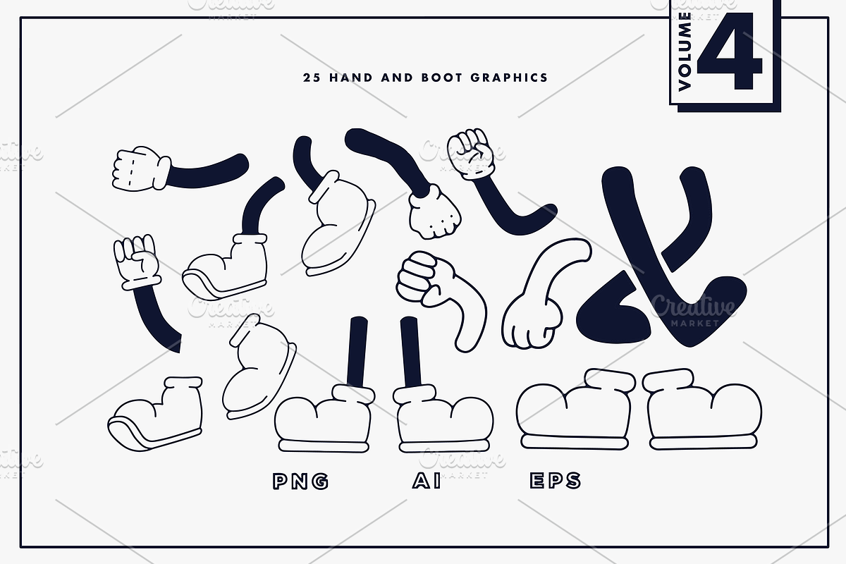 56 Retro Mascot Parts | VOL 4, an Illustration by GRPXSTORE (Photo 7 of 7)