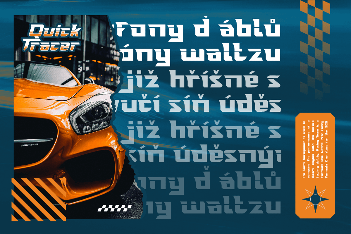 Quick Tracer, a Font by kerismaker (Photo 8 of 12)