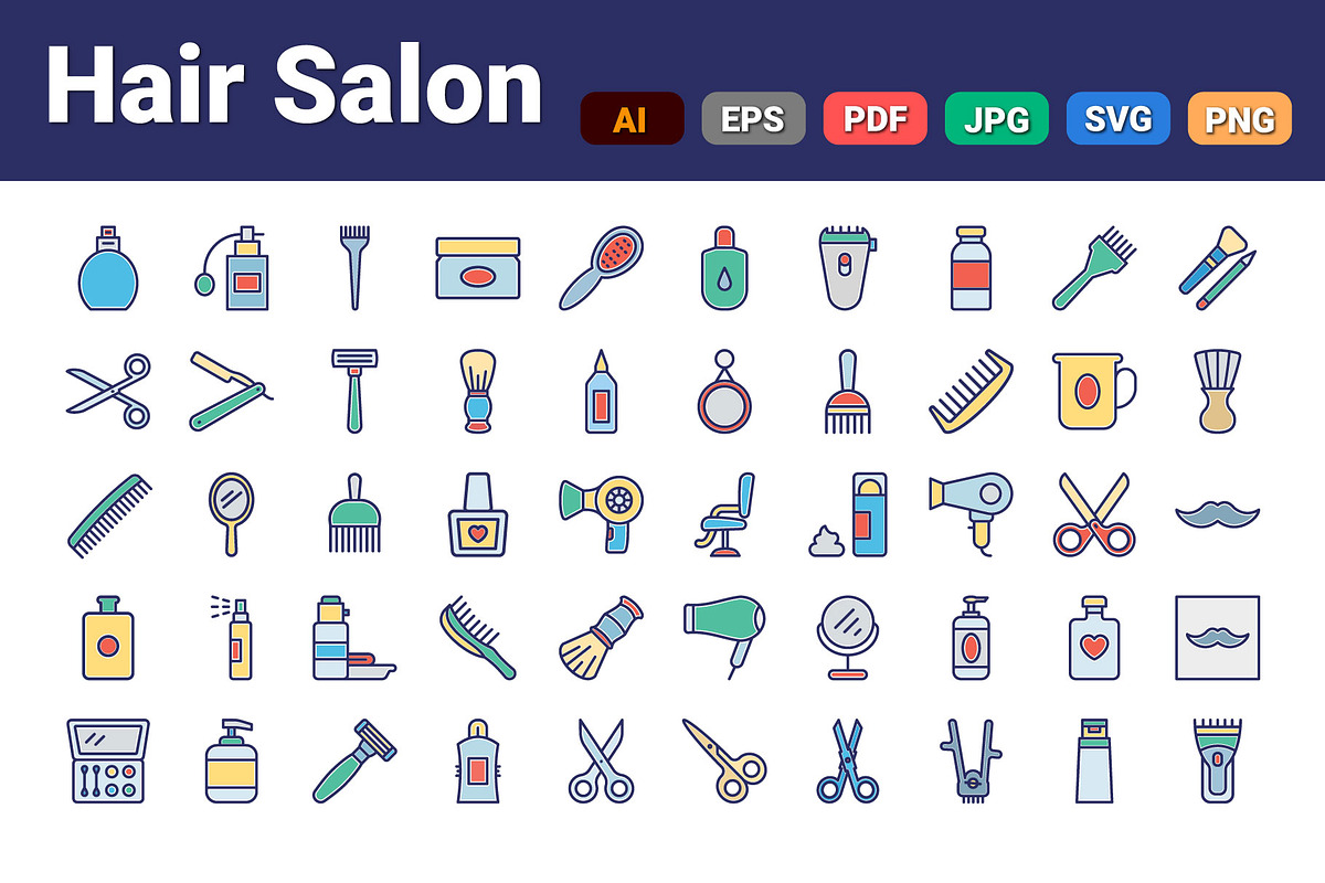 Hair Salon Vector Icon | AI | SVG, a Solid Icon by Vector Portal (Photo 1 of 4)