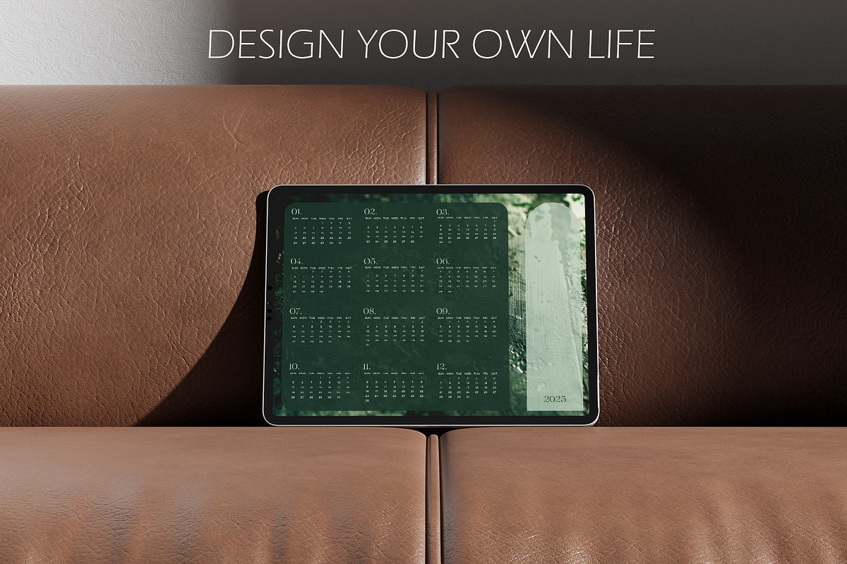 Green Calendar 2025 & Weekly Planner, a Stationery Template by Elena Dorosh (Photo 5 of 5)
