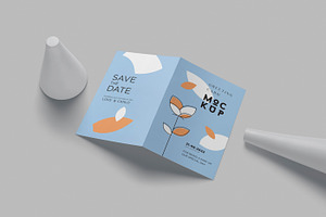 A6 Bifold Greeting Card Mockups, a Product Mockup by DesignNeutrons