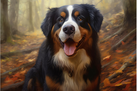 Cute bernese mountain dog. Generate, an Animal Photo by Ylivdesign