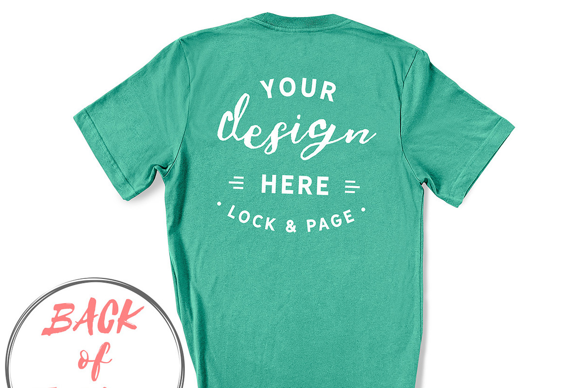Back Of T-Shirt BC3001 Mockup Bundle, a Shirt Mockup by lock and page (Photo 70 of 88)