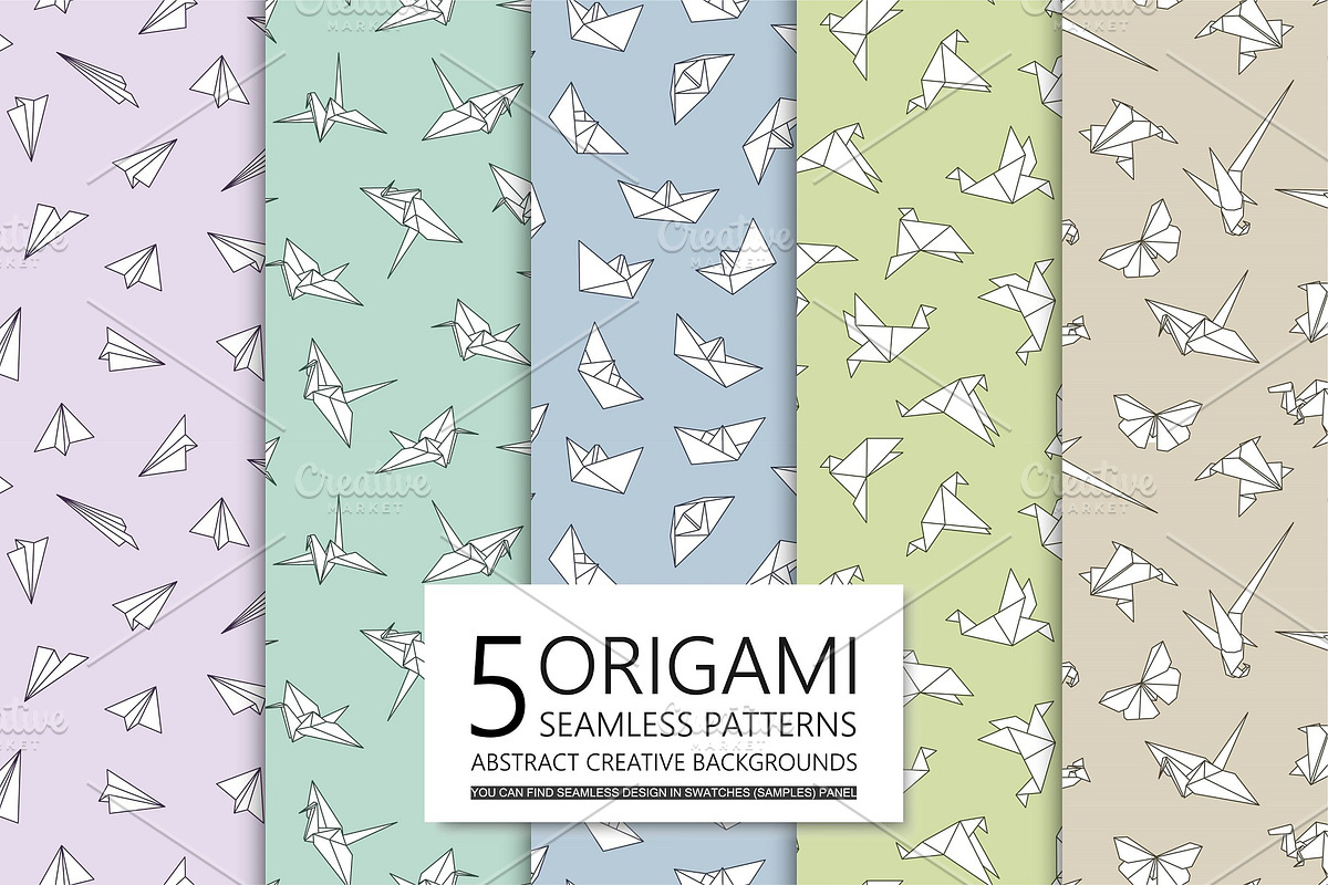 Paper color seamless origami pattern, a Pattern Graphic by ExpressShop (Photo 1 of 5)