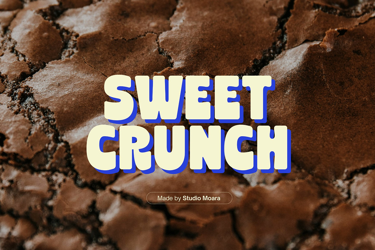 Sweet Crunch - Playful Display Font, a Font by Studio Moara (Photo 1 of 8)