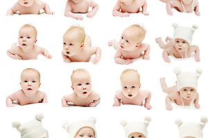 Newborn baby set, a Photo by saiko3p