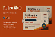 Retro Club Certificate, a Card Template by StreaksideStd (Thumbnail 1 of 2)