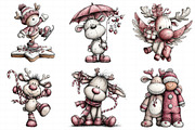 Christmas Reindeer Clipart, an Illustration by Daily.Designs (Thumbnail 4 of 5)