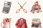 Back to School Student Clipart, a Person Illustration by BusyDaydesign (Thumbnail 5 of 9)