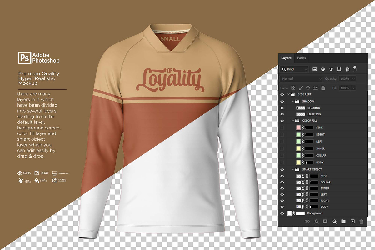 T-Shirt Neck VU L Raglan Mockup, a Shirt Mockup by Nanggroe Scripting (Photo 5 of 9)