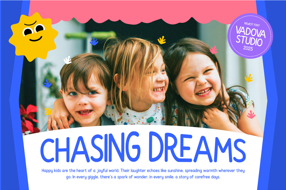 Happy Kiddy Playful Kids Font, a Sans Serif Font by Vadovastd (Photo 5 of 7)