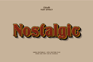 Text Effect Nostalgic, a Layer Style Add-On by Navy Graphic