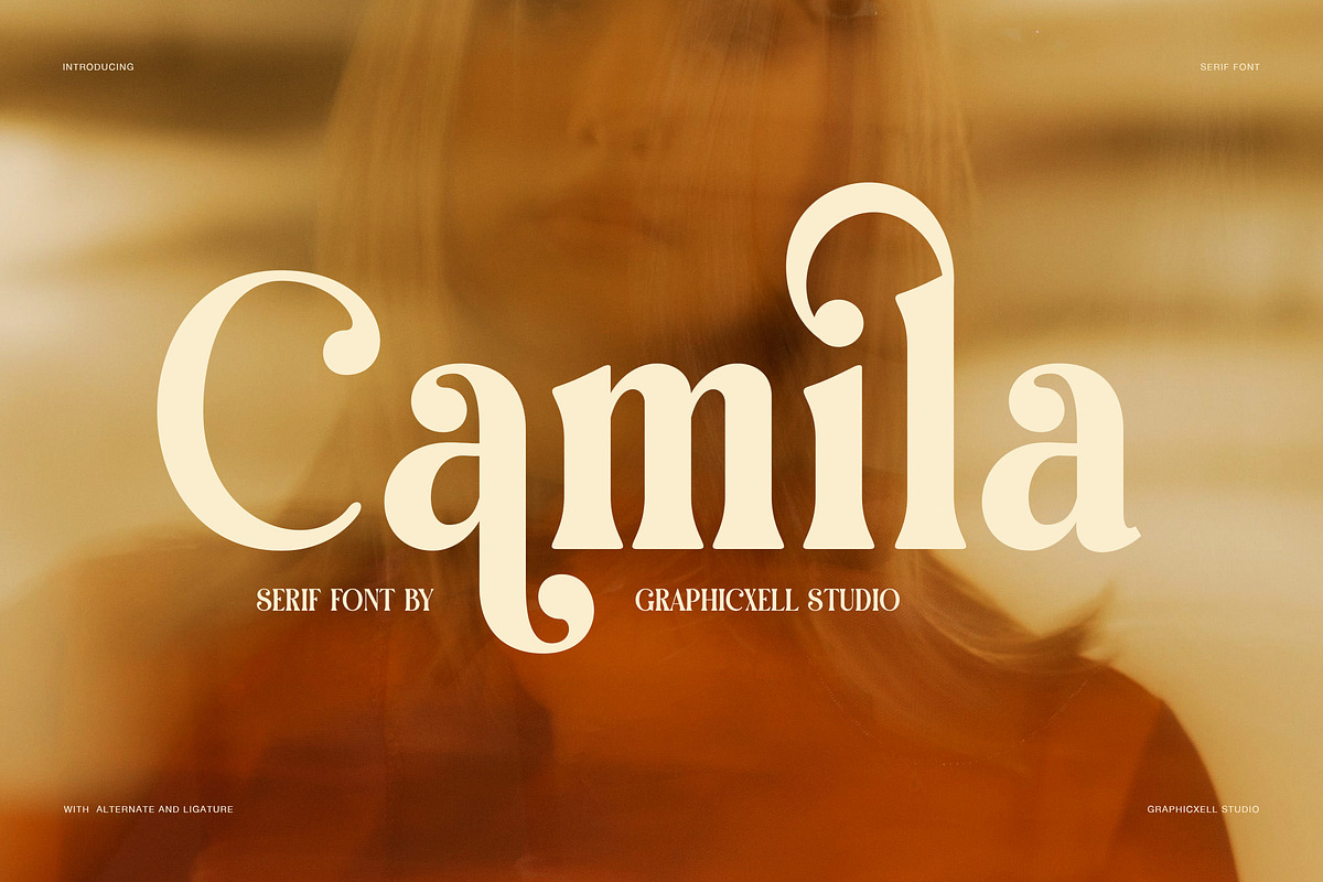 Camila Elegant Serif Font, a Serif Font by Graphicxell (Photo 1 of 8)