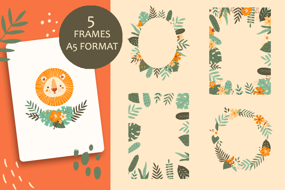 Jungle & Safari Portrait Animals Set, an Animal Illustration by moolesya (Photo 8 of 18)