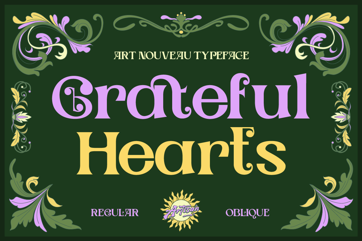 Sanridge - Art Nouveau Typeface, a Serif Font by Artisan Themes (Photo 11 of 11)