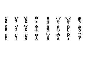 Collection of various zipper designs, an Illustration by ZinetroN