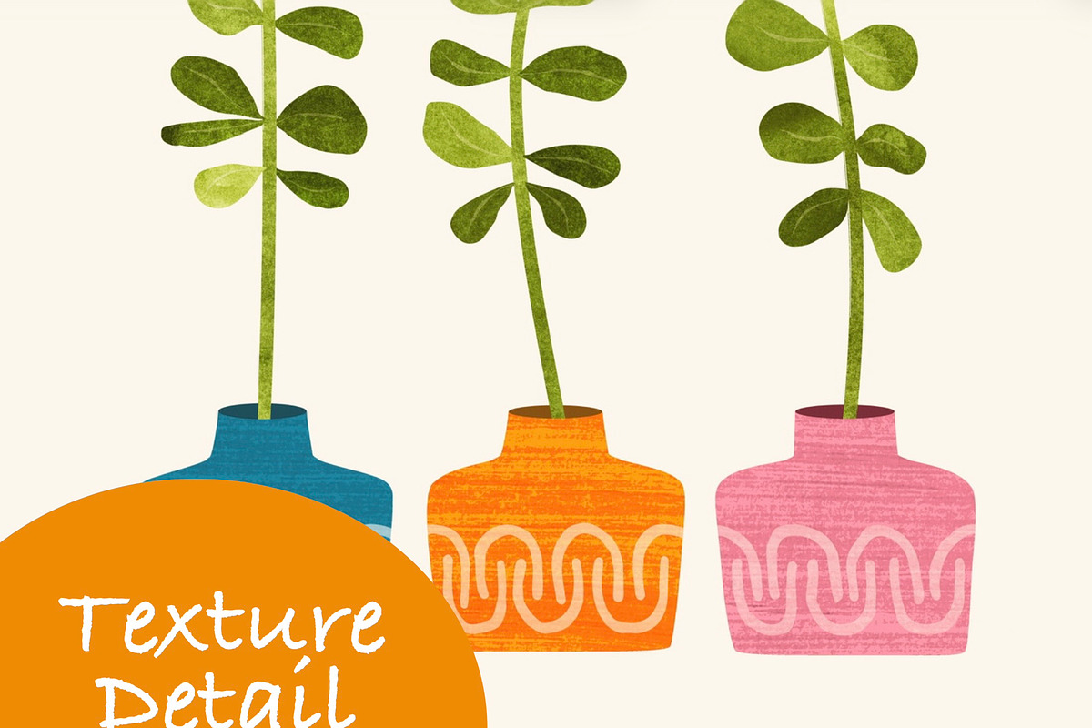 Tropical Botanical Art Wall Set, a Decorative Illustration by kristiangallagher (Photo 3 of 3)
