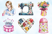 Mothers Day Sewing Clipart, an Illustration by Craft Nest (Thumbnail 3 of 5)