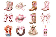Watercolor Western Clipart, a Seasonal Illustration by Design Market (Thumbnail 3 of 5)