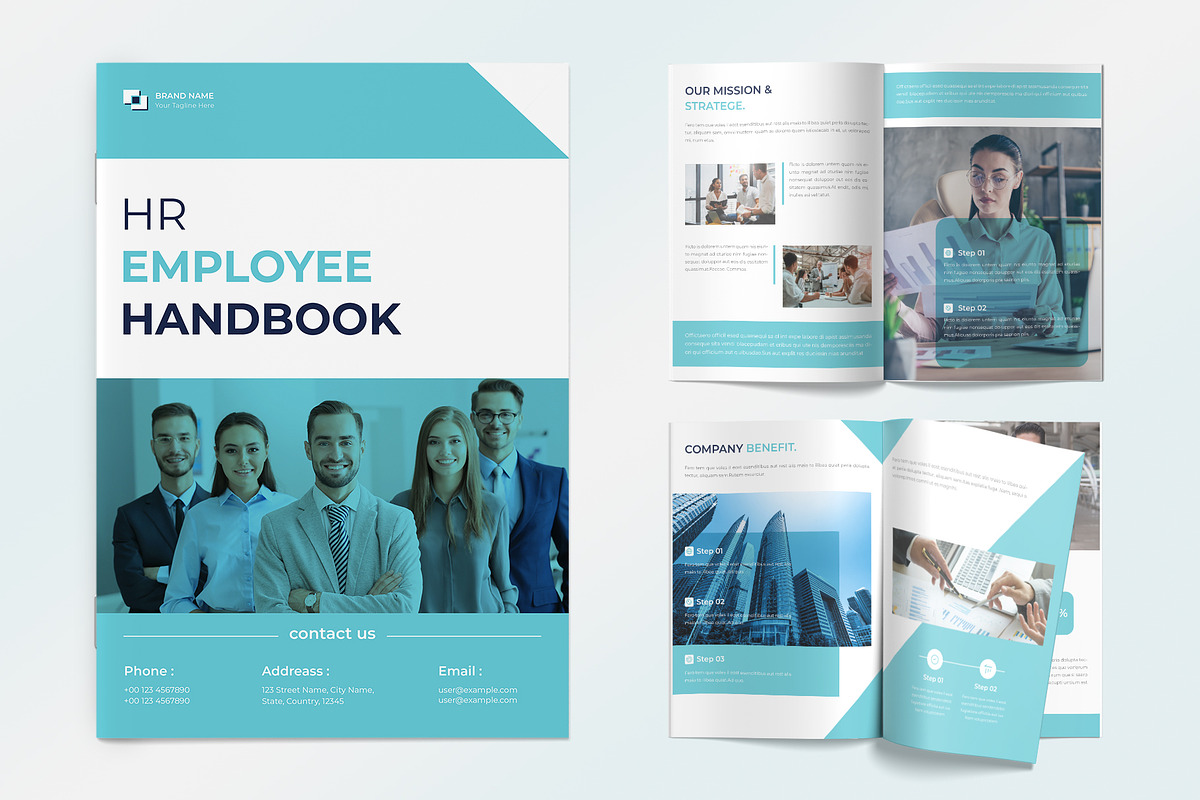 HR Employee Handbook, a Brochure Template by graphypix (Photo 1 of 8)
