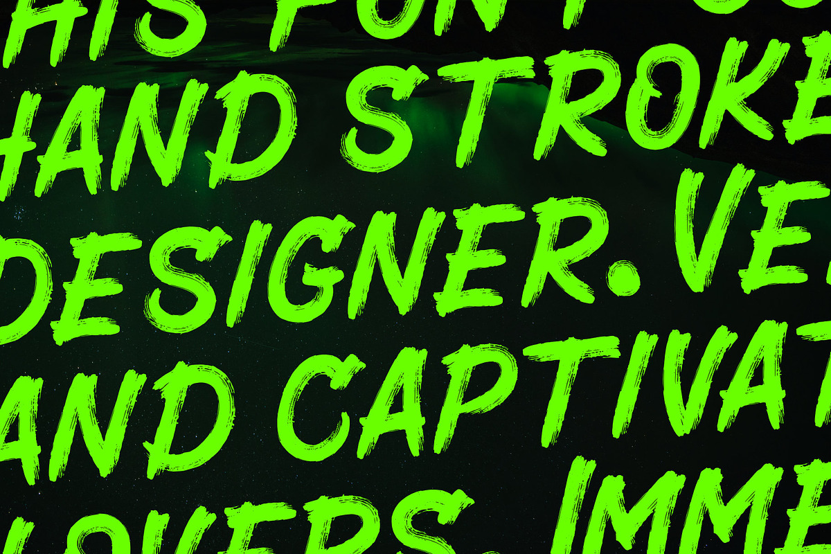 VT Lanecar Headline – Brush Font, a Handwritten Font by ViactionType (Photo 7 of 10)