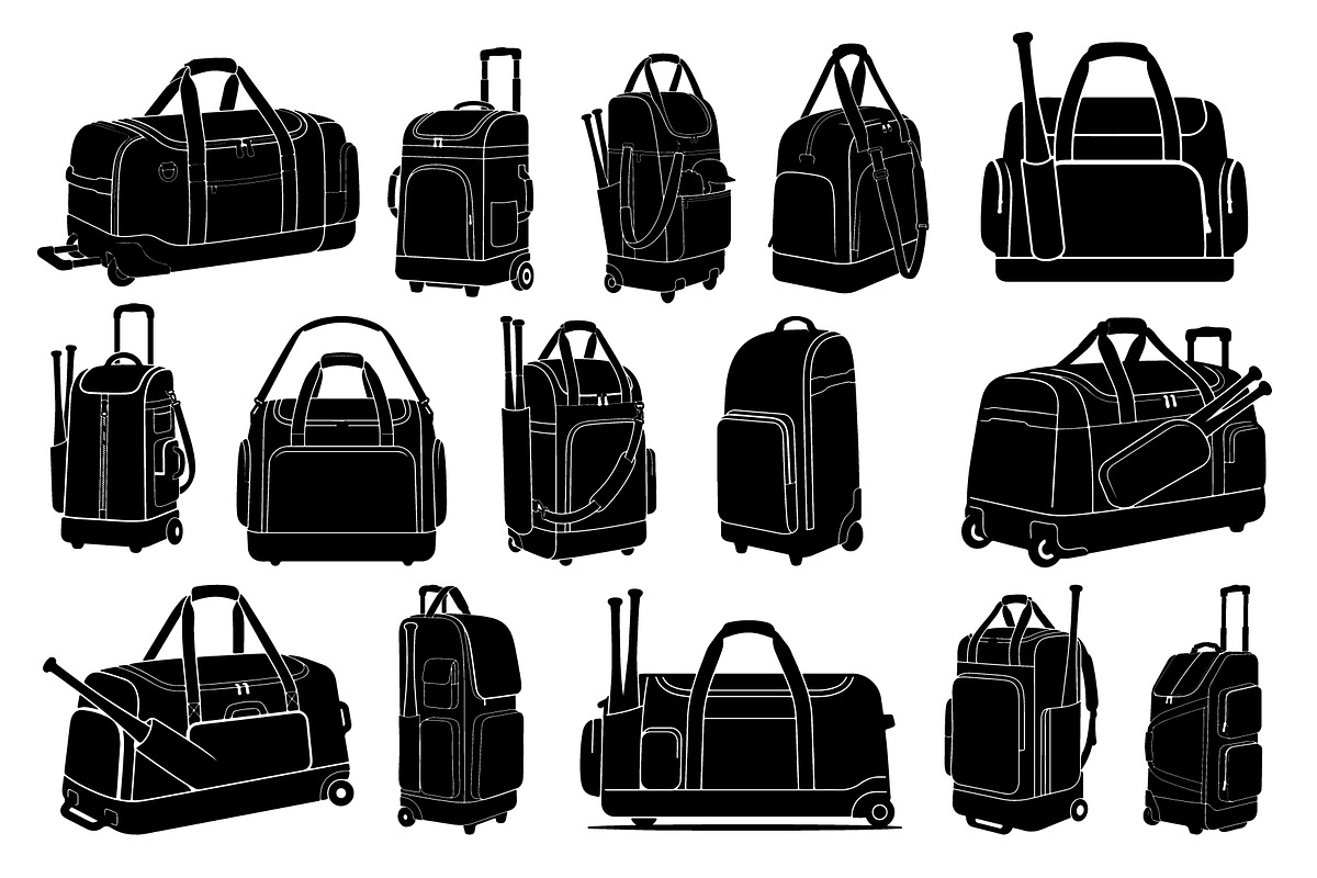 Baseball Silhouette SVG Bundle, a Seasonal Illustration by abu67222 (Photo 3 of 3)