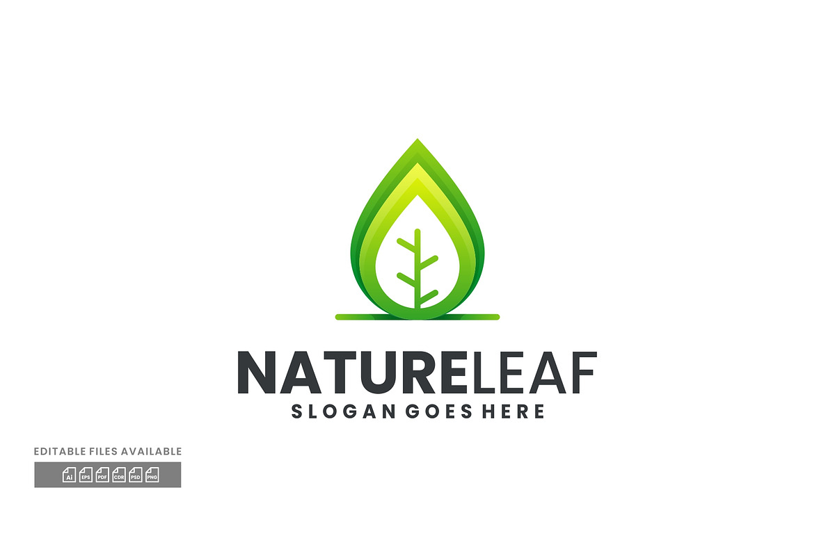Nature Leaf Gradient Colorful Logo, a Branding & Logo Template by ivan_artnivora
