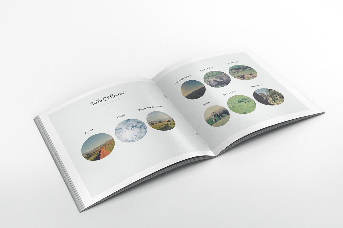 Multipurpose Square Clean Brochure, a Brochure Template by Incools Stokie (Photo 2 of 14)