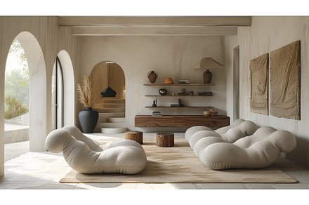 Grey furniture with wooden shelving, a Beauty & Fashion Photo by ZinetroN