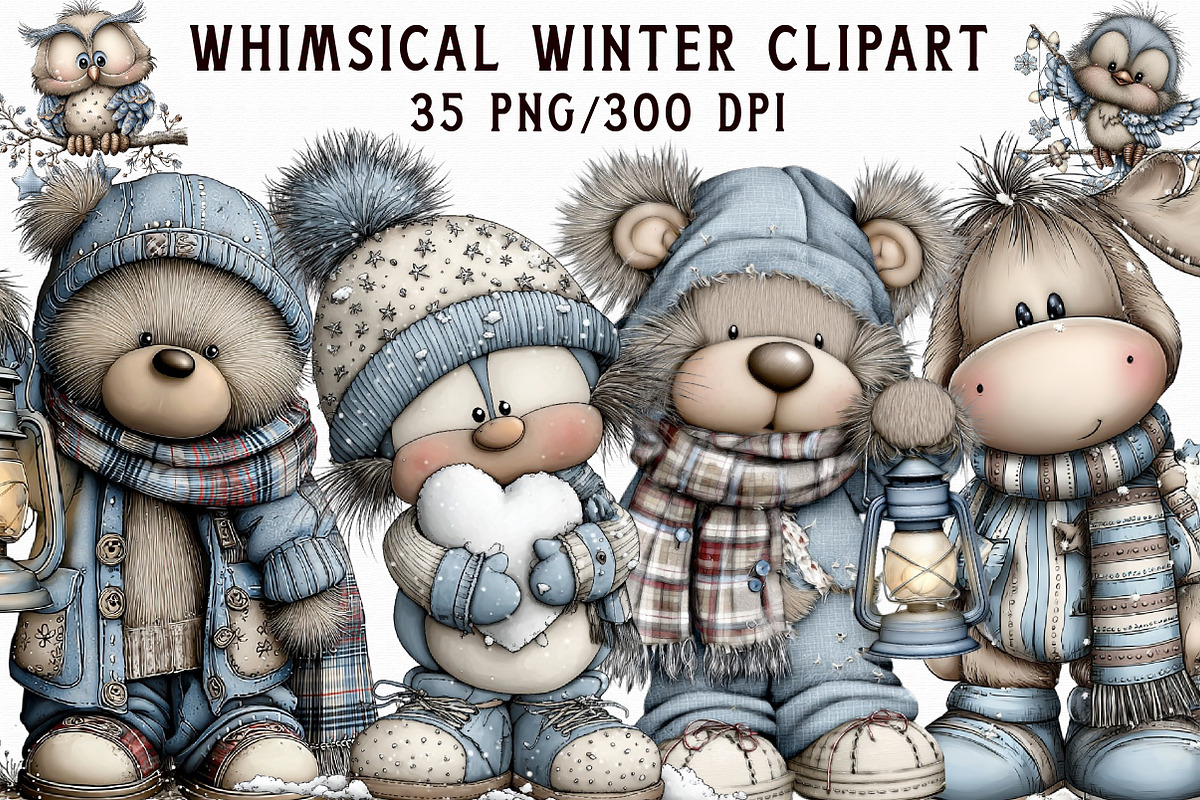 Whimsical Winter Clipart, an Illustration by Libby Wishes (Photo 1 of 8)