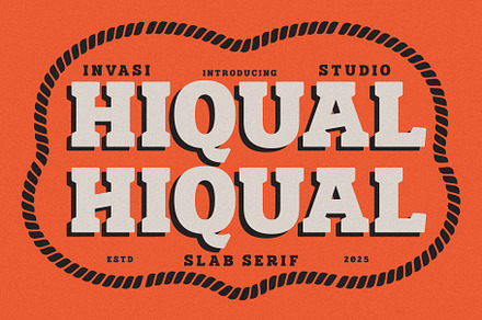 Hiqual – Western Vintage Font, a Slab Serif Font by Invasi Studio