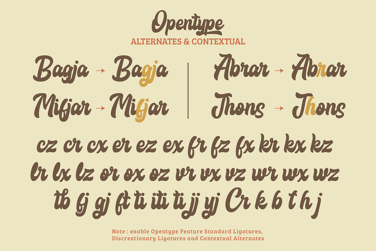 Menlawai - Retro Font with Extrude, a Script Font by ahweproject (Photo 2 of 8)