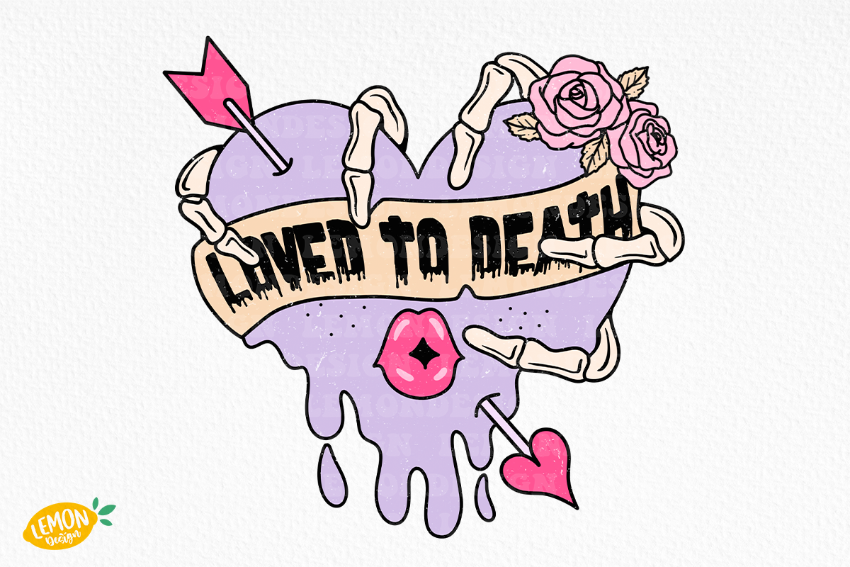 Skeleton Valentine Sublimation, a Seasonal Illustration by LemonDesign (Photo 4 of 13)