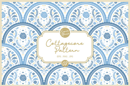 Cottagecore Pattern 7 Floral Romance, a Pattern Graphic by Euonia Meraki
