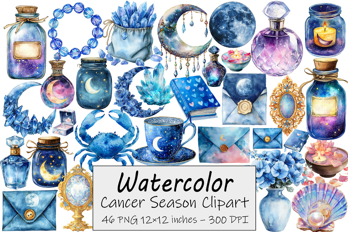 Cancer Season Clipart, an Illustration by Design Market (Photo 1 of 4)