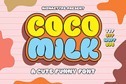 COCO MILK - A Cute Funny Font, a Slab Serif Font by nIznaztype (Thumbnail 1 of 6)