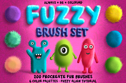 Procreate Fuzzy Fur Brush Set