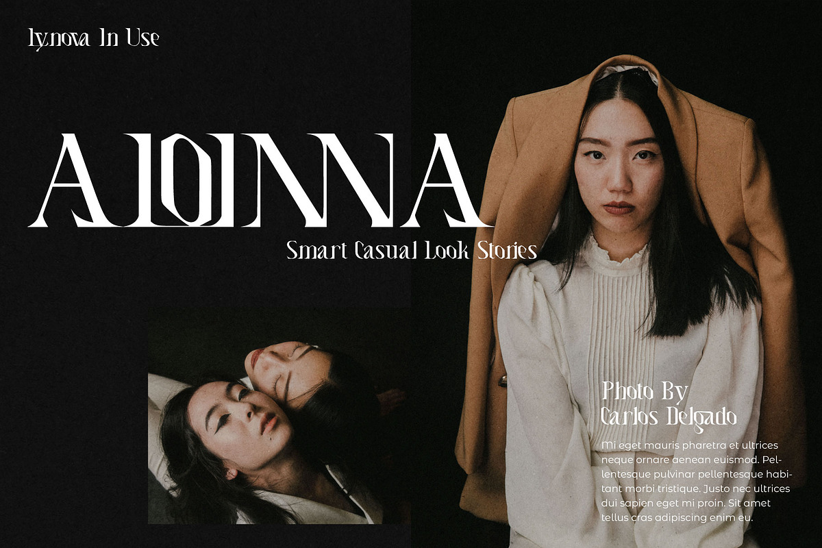 Lynova - Unique Display Font, a Serif Font by Eztudio (Photo 10 of 15)