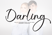Darling | Script Font, a Handwritten Font by Scratchones (Thumbnail 1 of 9)