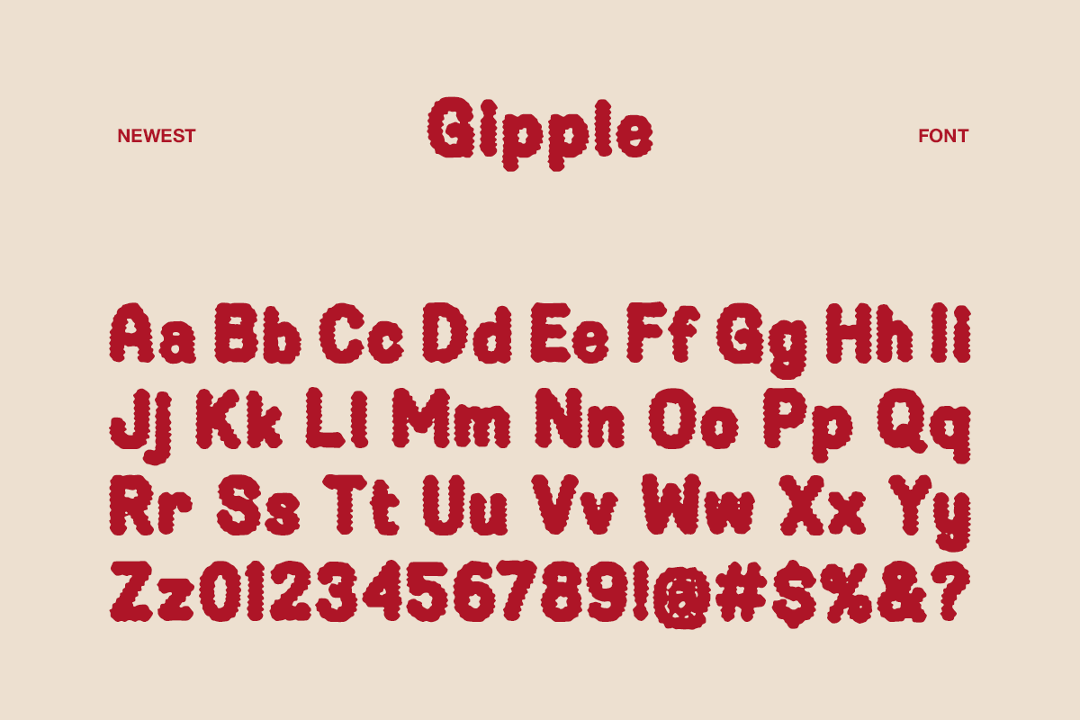 Gipple - Gummy Bold Font, a Sans Serif Font by Pandeka Studio (Photo 9 of 9)