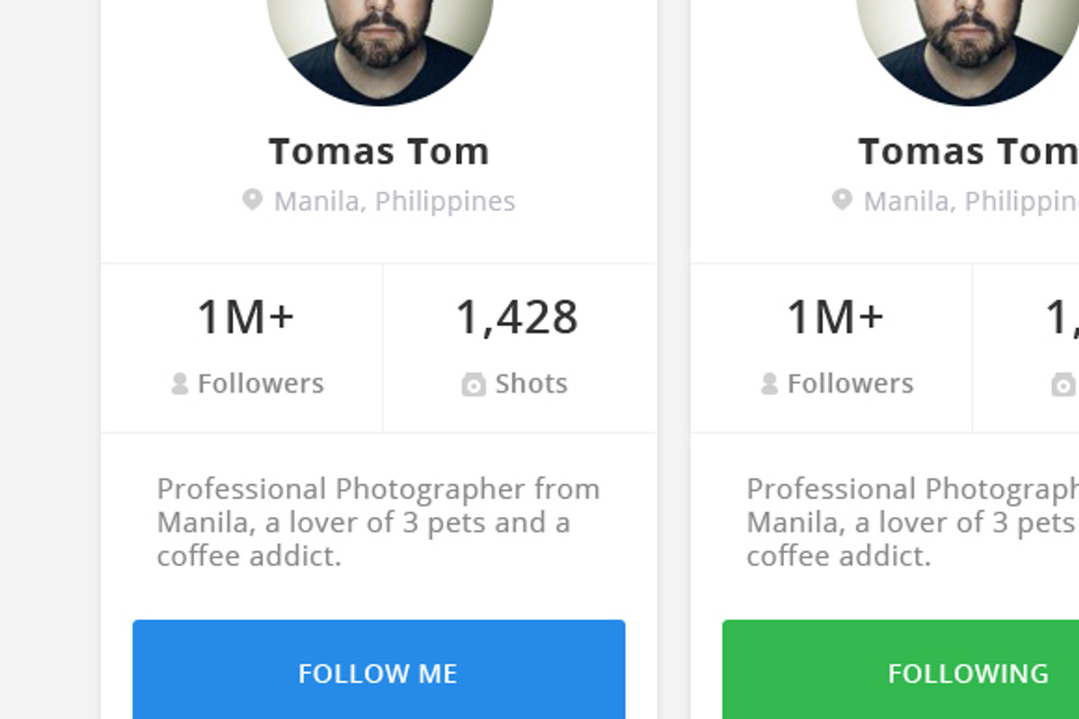 Social Profile and Follow Interface, a Templates & Theme by Creative VIP